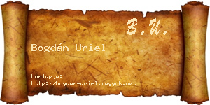 Bogdán Uriel névjegykártya